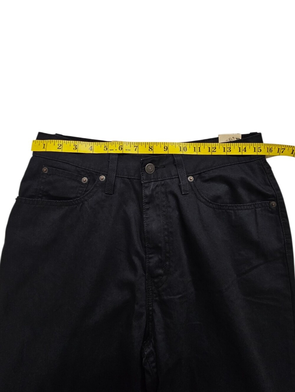 Levi's High Waisted Mom Jeans in Black Cotton and Hemp Size 30 NWT - Picture 10 of 13
